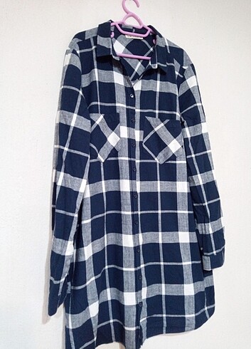 Sıfır 3XL 50_52_beden uyumlu ekoseli tunik