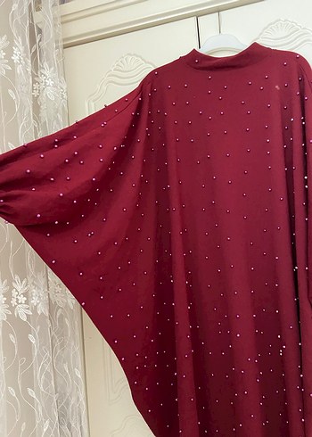 H&M Bordo Uzun Kollu Salaş Kadın Elbise