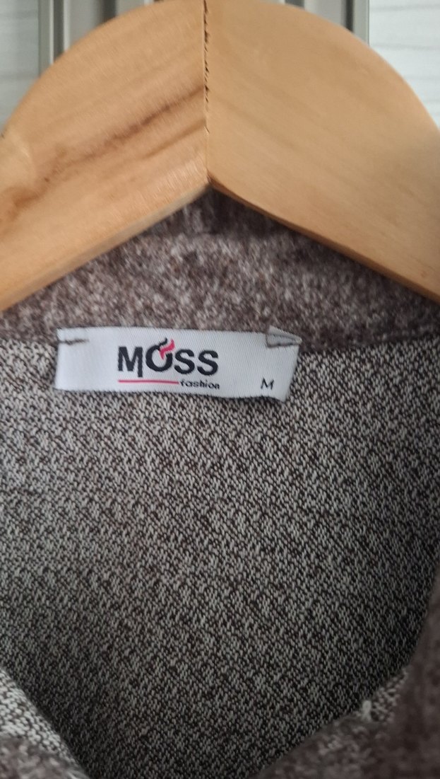 Taş Detaylı Düğmeli Bol Kesim Kahverengi Kışlık Gömlek - Görsel 2