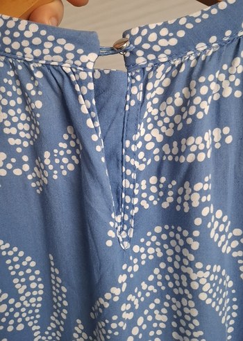 Mavi Bohem Uzun Kollu Uzun Elbise - Görsel 7