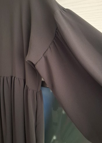 Drapeli Haki Uzun Kollu Kadın Elbise - Görsel 2