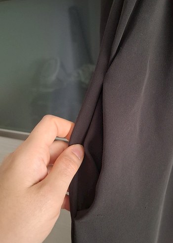 Drapeli Haki Uzun Kollu Kadın Elbise - Görsel 4