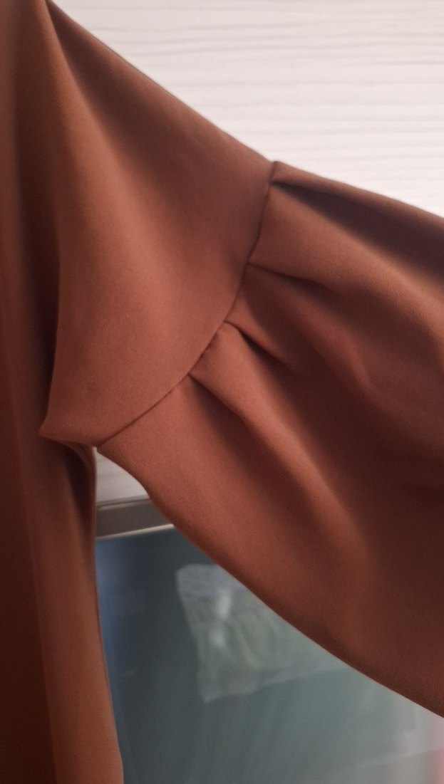 Kadın Kahverengi Tam boy Ferace/Giy Çık - Görsel 3