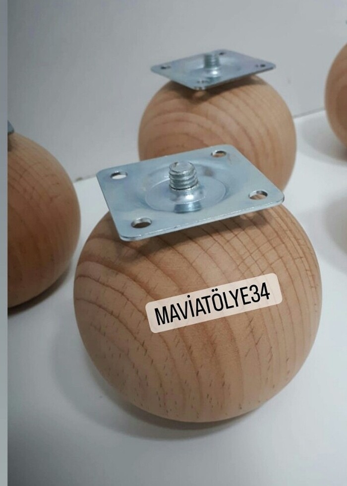 AHŞAP TOP MOBİLYA AYAĞI  - Görsel 2