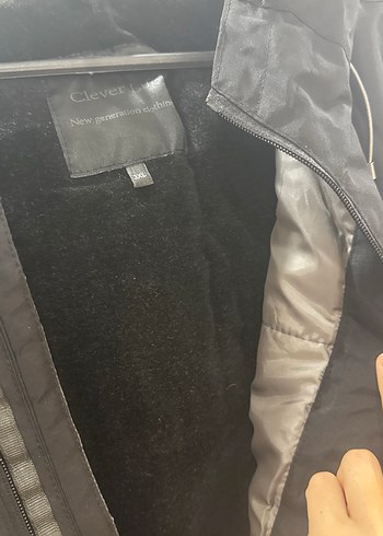 3xl Beden siyah Renk Siyah Erkek Kapüşonlu kalın mont