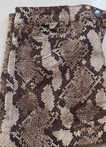 40 Beden kahverengi Renk Leopar şort