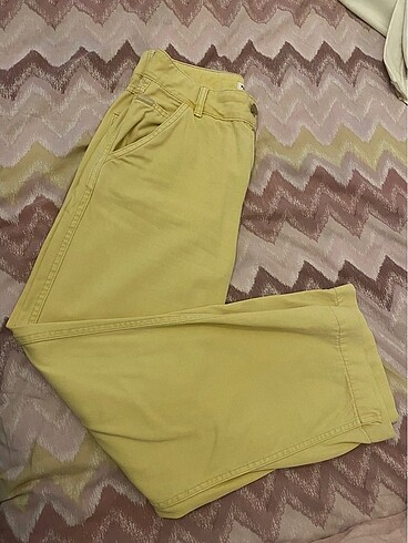 Pull And Bear Sarı Pantolon