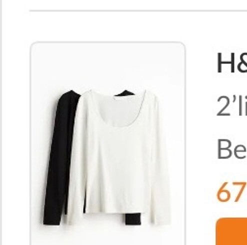 H&M ikili jarse üst