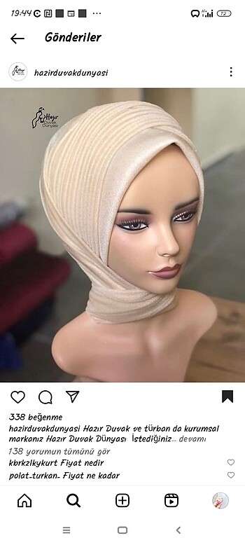 Hazır duvak/şal
