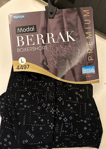 Berrak Erkek Modal Baskılı Boxer Siyah