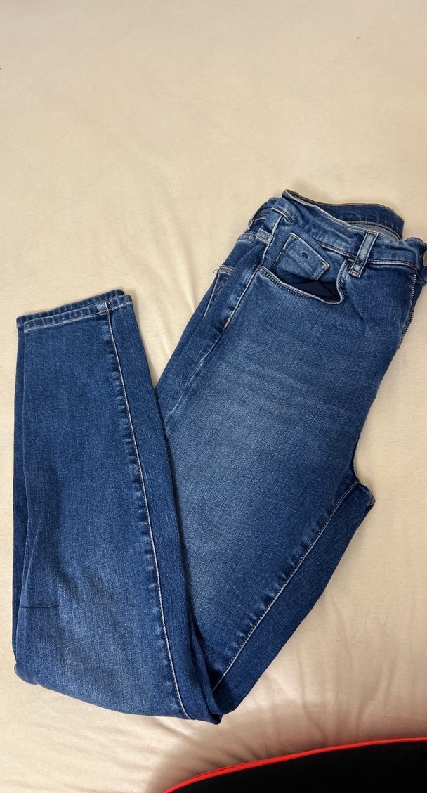 Mavi Düz Kadın Denim Pantolon - Görsel 5