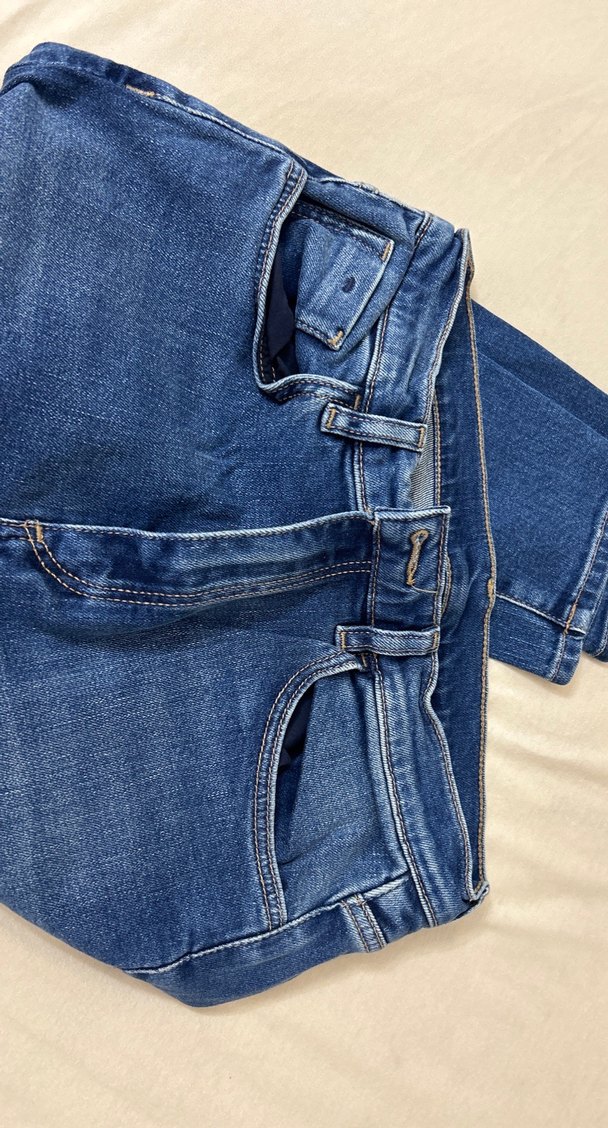 Mavi Düz Kadın Denim Pantolon - Görsel 3