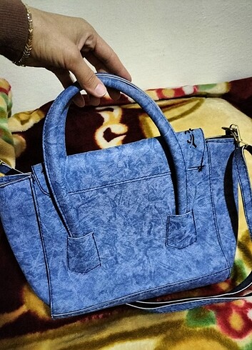  Beden mavi Renk Bayan çanta