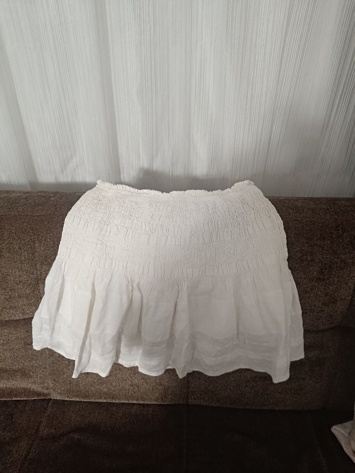 Beyaz Düz etek - Görsel 2