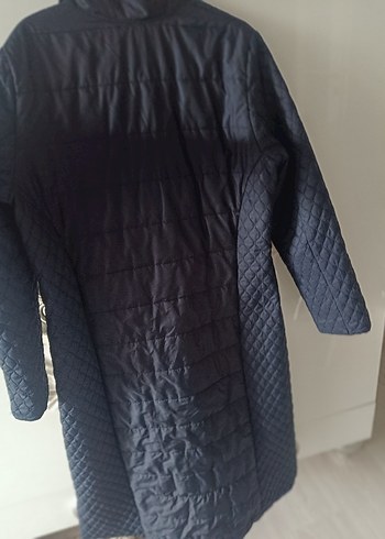 Kadın lacivert mevsimlik Uzun Fermuarlı Mont L/M uygundur beden - Görsel 5