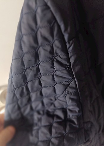 Kadın lacivert mevsimlik Uzun Fermuarlı Mont L/M uygundur beden - Görsel 2