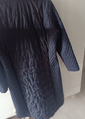 Kadın lacivert mevsimlik Uzun Fermuarlı Mont L/M uygundur beden - Görsel 3