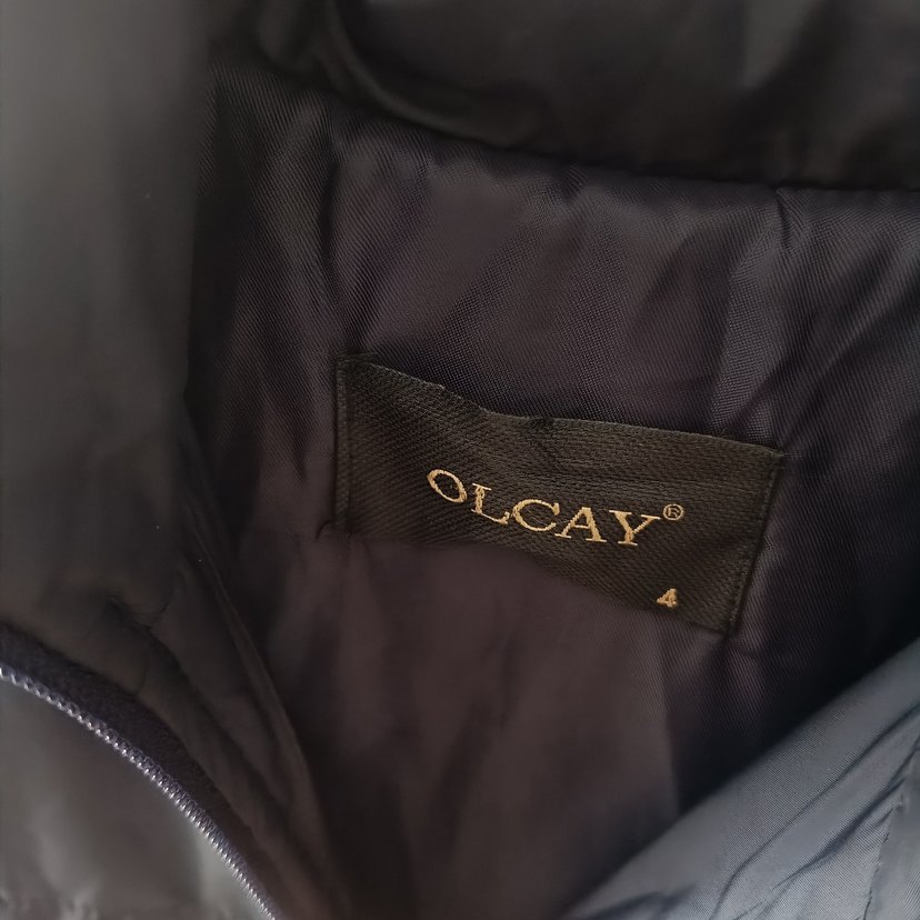 Kadın lacivert mevsimlik Uzun Fermuarlı Mont L/M uygundur beden - Görsel 4