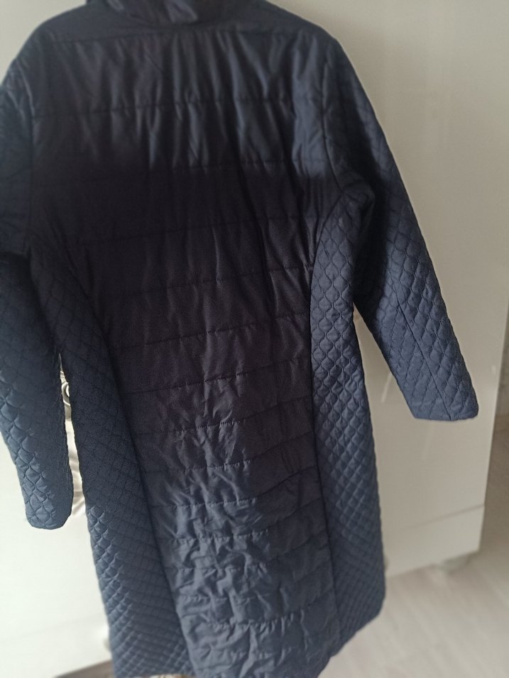 Kadın lacivert mevsimlik Uzun Fermuarlı Mont L/M uygundur beden - Görsel 5