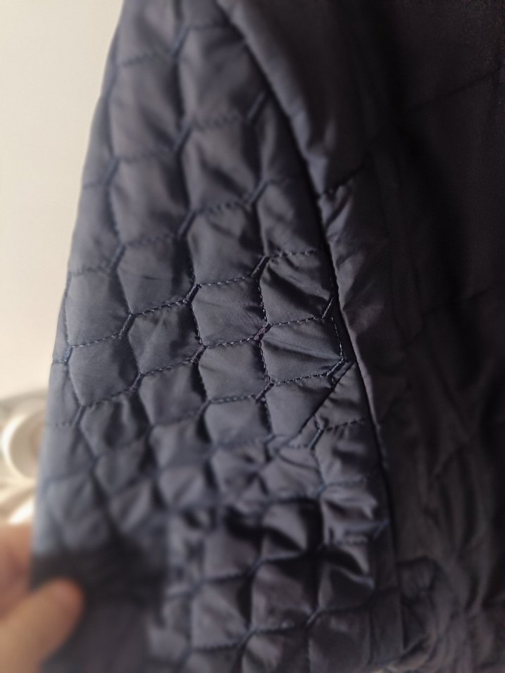 Kadın lacivert mevsimlik Uzun Fermuarlı Mont L/M uygundur beden - Görsel 2