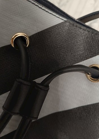 Gri siyah Zebra Desenli Kadın Omuz çanta - Görsel 2