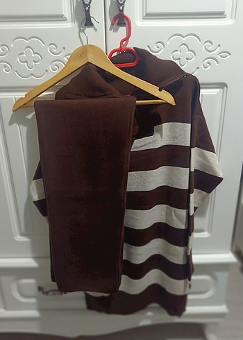 Kadın Kahverengi Çizgili standart sıfır ürün - Görsel 2