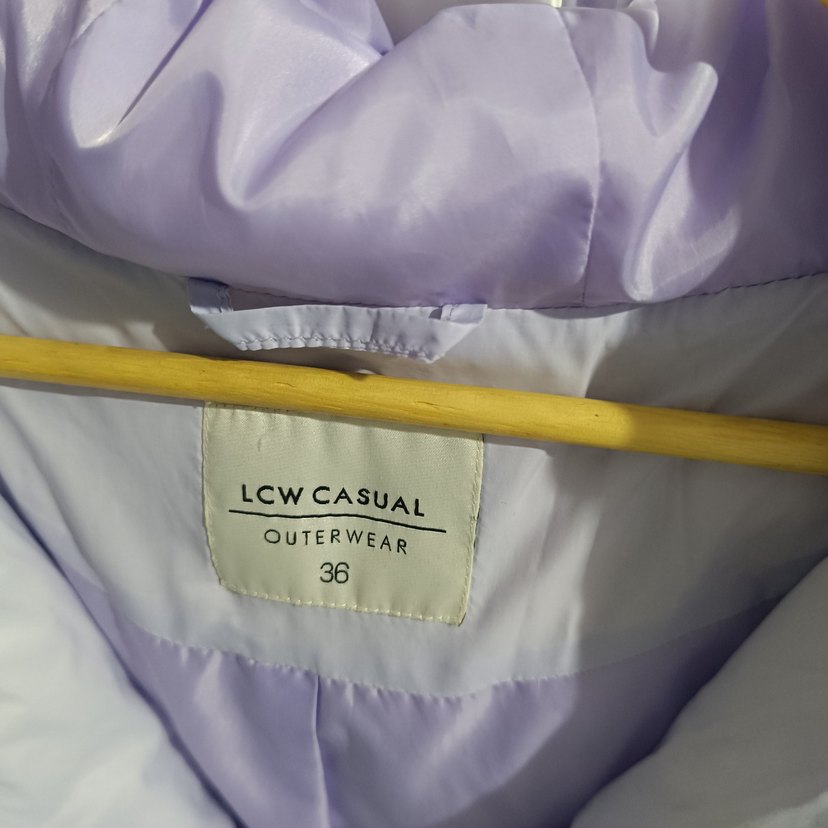 Mor Midi Kadın mevsimlik Mont Düğmeli - Görsel 2