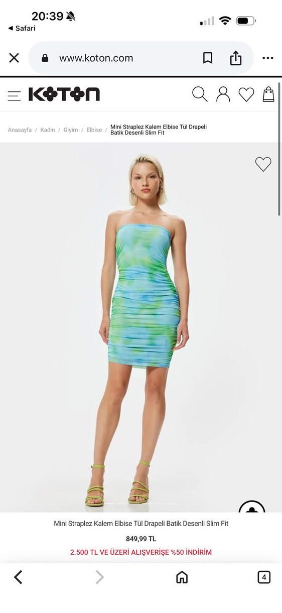 Straplez Midi-mini Kadın Elbise - Görsel 5