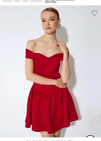 Kırmızı Straplez Mini Abiye Elbise - Görsel 13