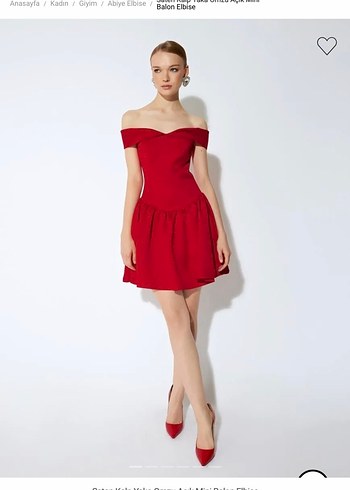 Kırmızı Straplez Mini Abiye Elbise - Görsel 11