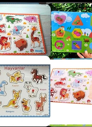 Ahşap Tutmalı Eğitici Bultak Puzzle Yapboz