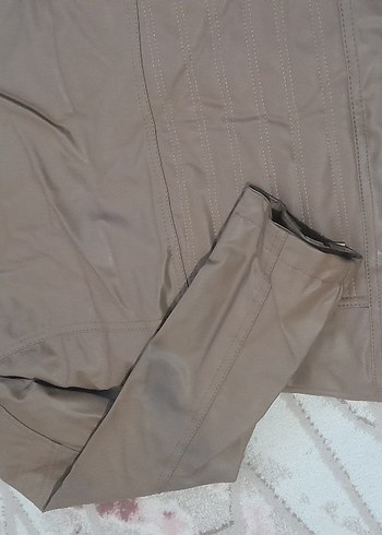 m Beden camel renklii Deri Fermuarlı Erkek Ceket