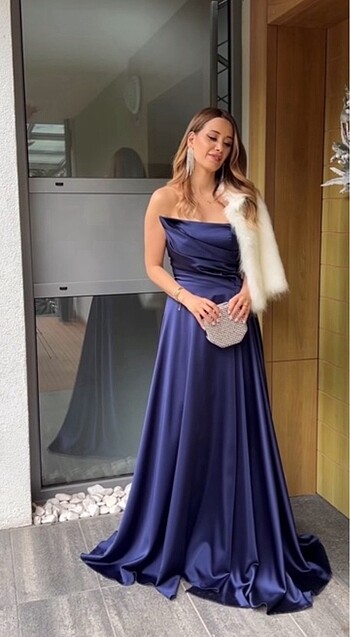 38 Beden lacivert Renk Deniz Butik Abiye