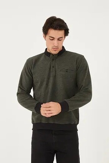 Barney erkek polo yaka ince kazak