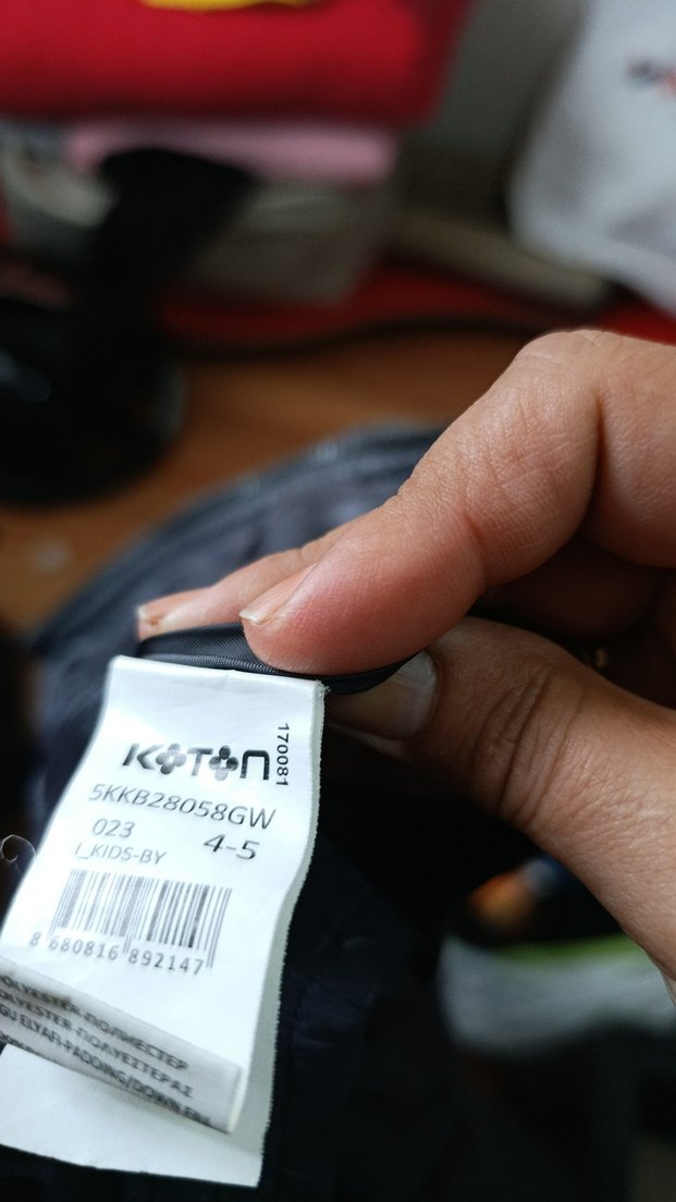 Kapüşonlu parlak Gri Erkek Çocuk Mont/ Koton marka - Görsel 3