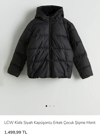 oysho marka Kids Siyah Kapüşonlu Şişme Mont