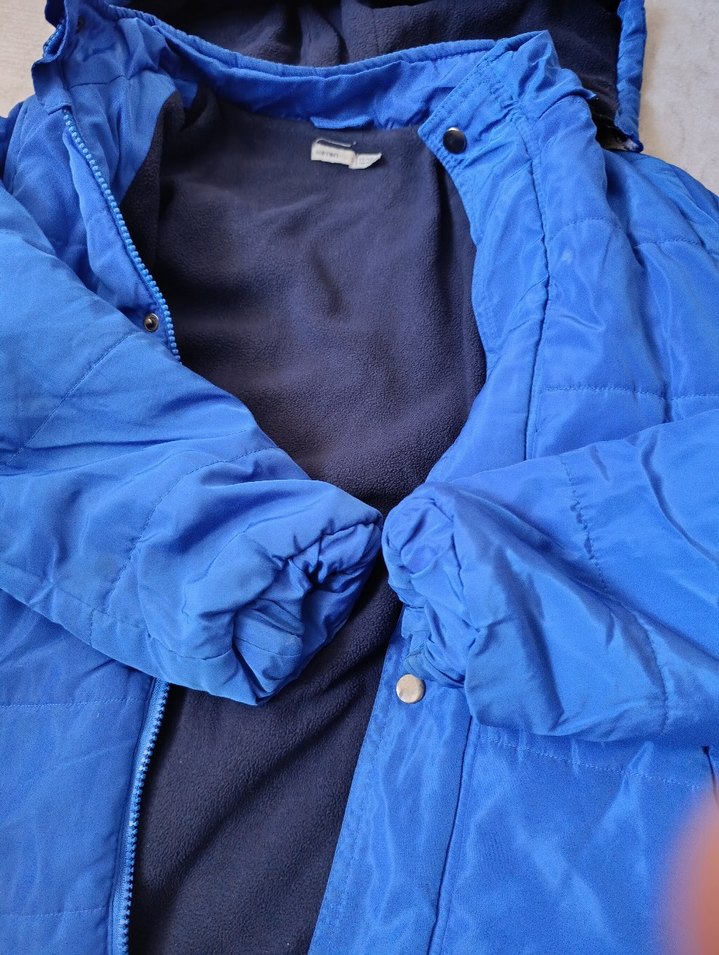 Erkek Çocuk Mavi Kapüşonlu şahane Mont - Görsel 3