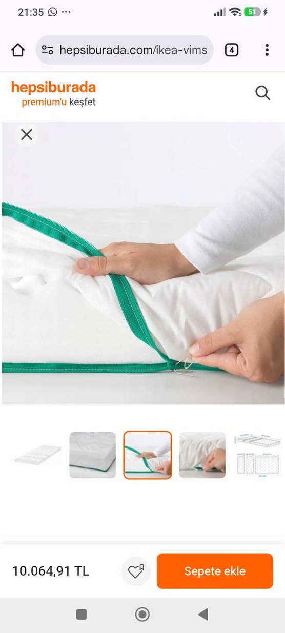 Şok Şok 
MINEN/LURÖY beyaz 80x200 cm uzayabiln çocuk karyolası - Görsel 2