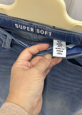 H&M Kız Çocuk Mavi Denim Dar Kesim Pantolon