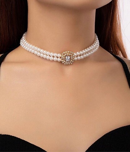 İnci kolye tasarım choker kolye sıfır üründür