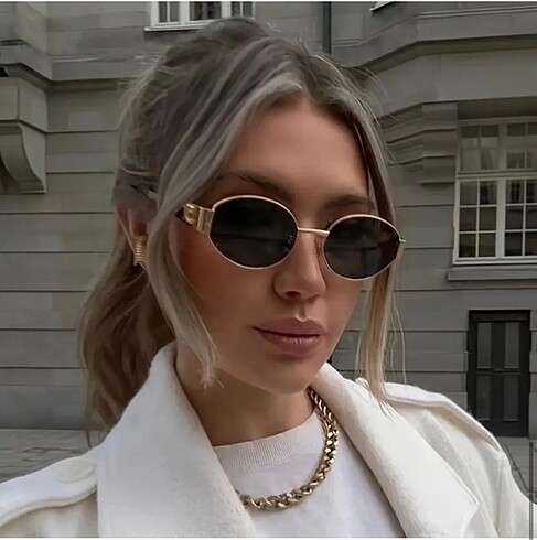 Celine model tarz gözlük retro sıfır üründür kutulu