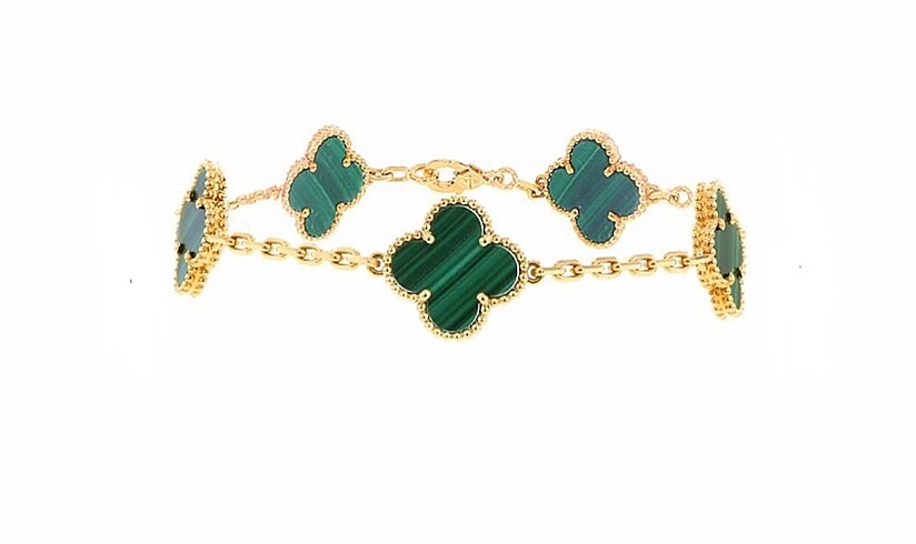 Beden yeşil Renk Van cleef arpels çelik bileklik kararmaz sıfır ürün etiketli