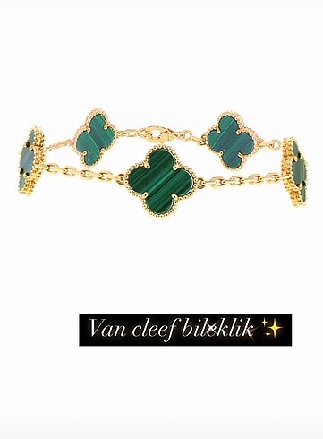 Van cleef arpels çelik bileklik kararmaz sıfır ürün etiketli