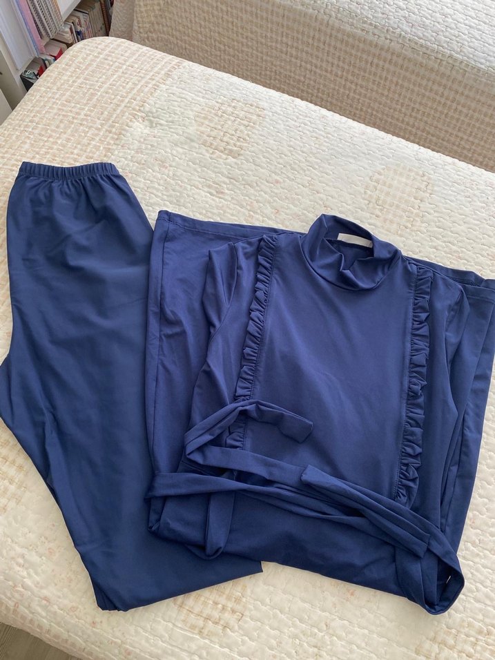 Lacivert Uzun Kollu Haşema - Görsel 2