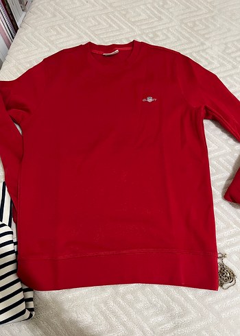 Gant Kirmizi Bisiklet Yaka Sweatshirt