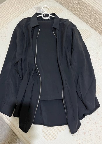 Zara Siyah Uzun Kollu Kadın Takım Elbise
