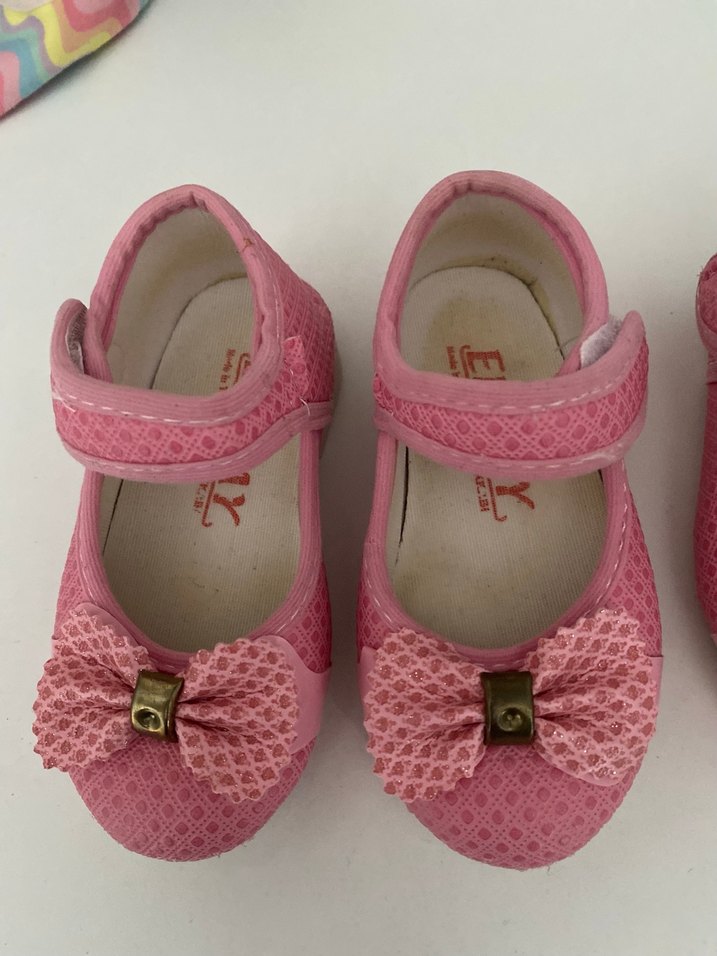 Kız Çocuk Pembe Fiyonklu Babet Ayakkabı - Görsel 2