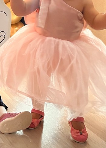 Kız Çocuk Pembe Fırfırlı Özel Ayakkabı