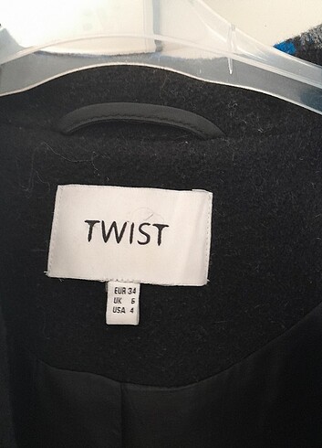 xs Beden siyah Renk Twist kaban
