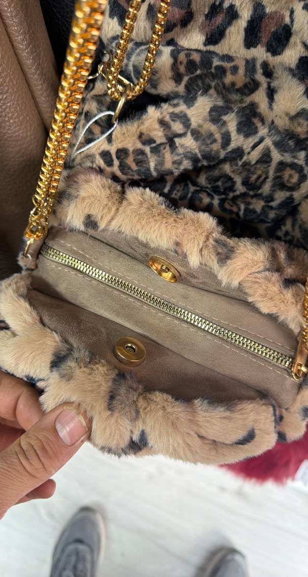 Kahverengi Leopar Desenli Kadın Çanta - Görsel 2